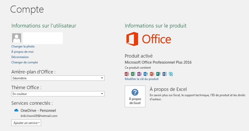 Mise à jour MS Office 2016