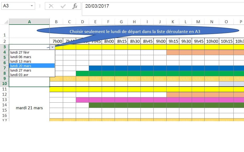 Convertir Un Planning D heures En Graphique