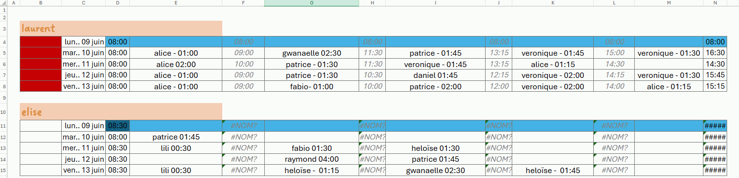 MFC Recherche Sur Plusieurs Partie De Tableaux Des Pr noms