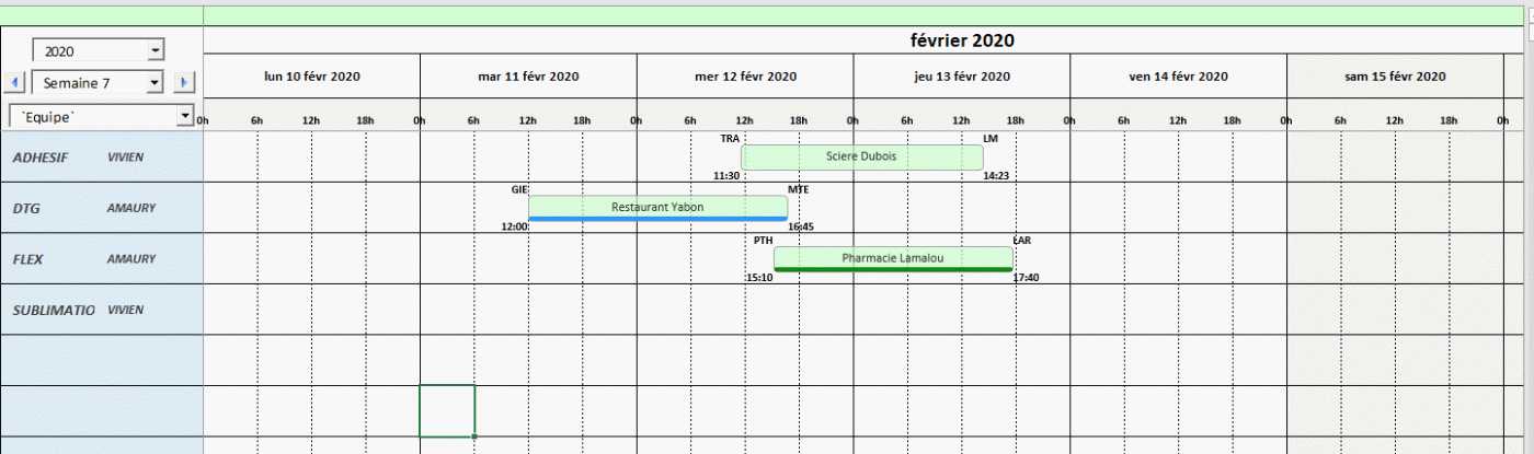 PDP Excel sous-contraintes: fichier EXCEL de planification moyen terme et  court terme dans l'industrie agroalimentaire de la volaille