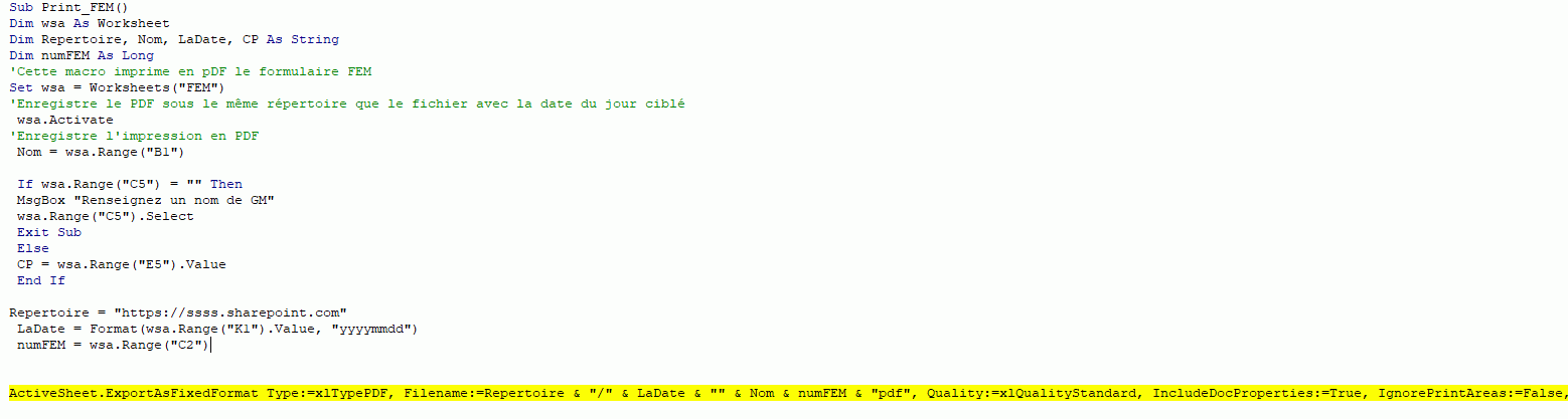 Macro Archivage Pdf Vers SharePoint